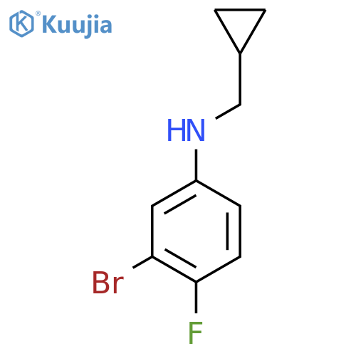 3-Bromo-N-(cyclopropylmethyl)-4-fluoroaniline structure