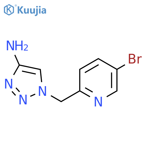 1-(5-bromopyridin-2-yl)methyl-1H-1,2,3-triazol-4-amine structure