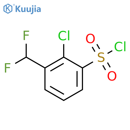 2-CHLORO-3-(DIFLUOROMETHYL)BENZENE-1-SULFONYL CHLORIDE structure