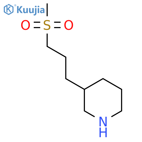 3-(3-methanesulfonylpropyl)piperidine structure