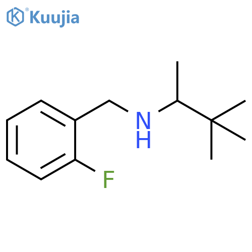 (3,3-dimethylbutan-2-yl)[(2-fluorophenyl)methyl]amine structure