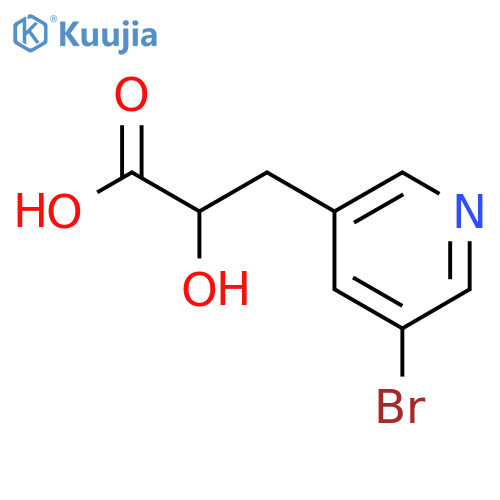 3-(5-bromopyridin-3-yl)-2-hydroxypropanoic acid structure
