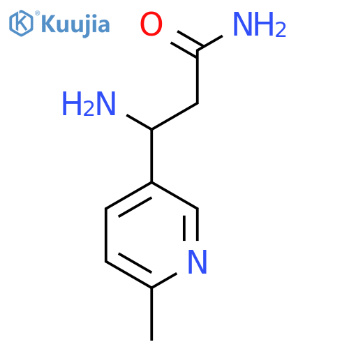 3-Amino-3-(6-methylpyridin-3-yl)propanamide structure