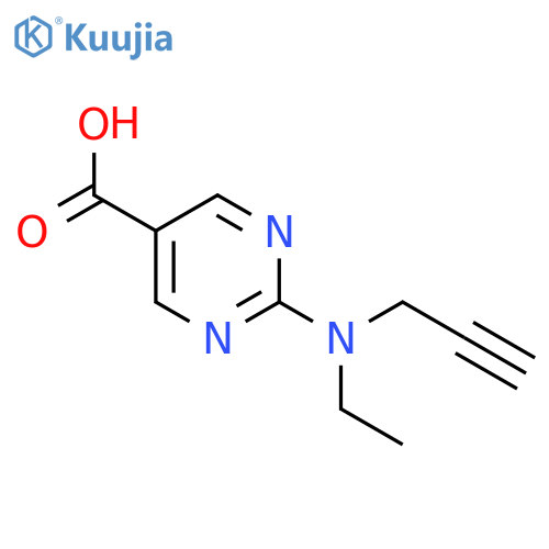 2-ethyl(prop-2-yn-1-yl)aminopyrimidine-5-carboxylic acid structure