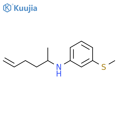N-(hex-5-en-2-yl)-3-(methylsulfanyl)aniline structure