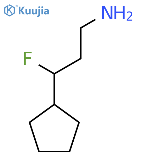 3-cyclopentyl-3-fluoropropan-1-amine structure