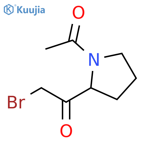 1-(1-acetylpyrrolidin-2-yl)-2-bromoethan-1-one structure