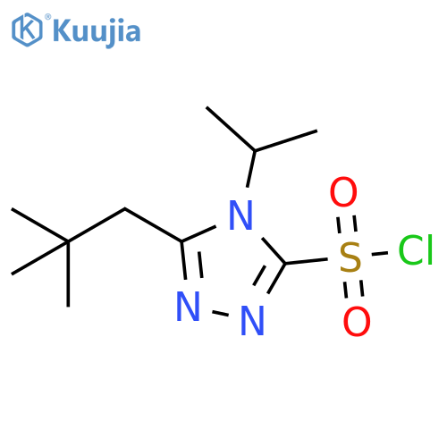 5-(2,2-dimethylpropyl)-4-(propan-2-yl)-4H-1,2,4-triazole-3-sulfonyl chloride structure