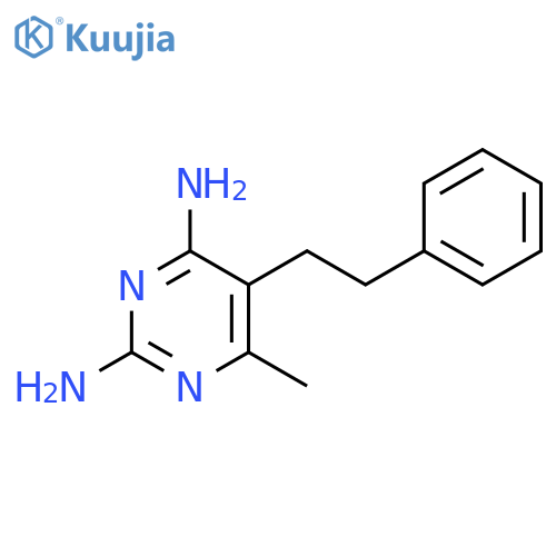 2,4-Pyrimidinediamine, 6-methyl-5-(2-phenylethyl)- structure