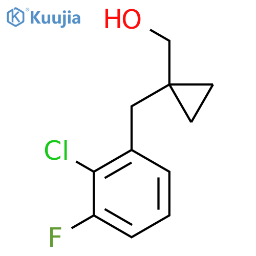 {1-(2-chloro-3-fluorophenyl)methylcyclopropyl}methanol structure