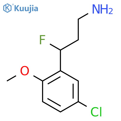 3-(5-chloro-2-methoxyphenyl)-3-fluoropropan-1-amine structure