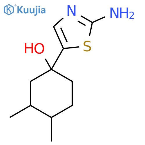 1-(2-amino-1,3-thiazol-5-yl)-3,4-dimethylcyclohexan-1-ol structure