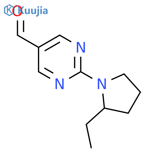 2-(2-Ethylpyrrolidin-1-yl)pyrimidine-5-carbaldehyde structure