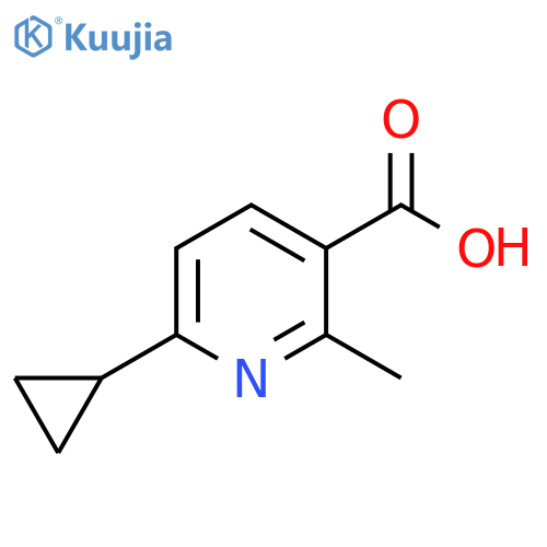 6-cyclopropyl-2-methylpyridine-3-carboxylic acid structure