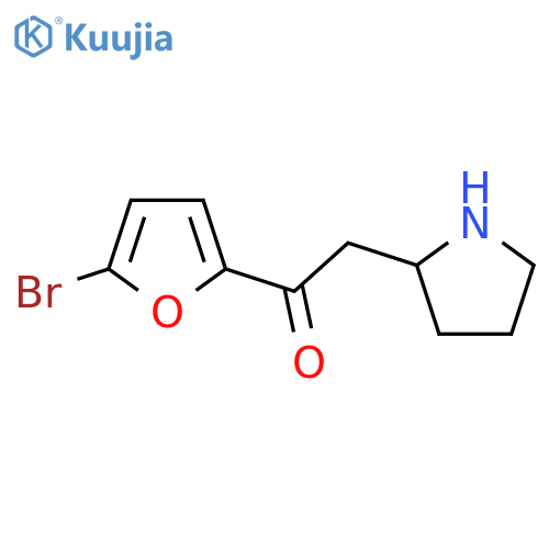 1-(5-Bromofuran-2-yl)-2-(pyrrolidin-2-yl)ethan-1-one structure