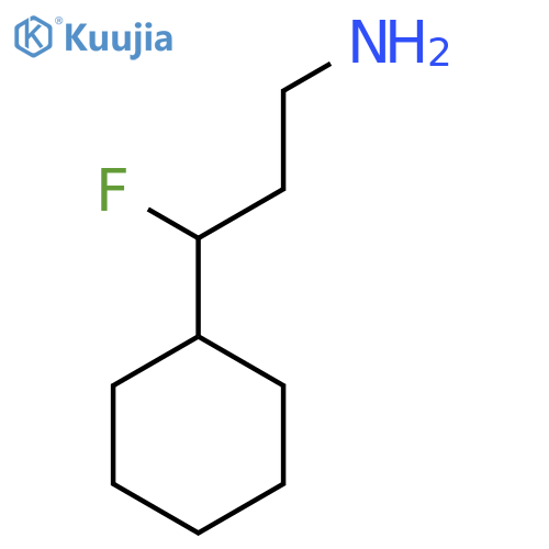 3-cyclohexyl-3-fluoropropan-1-amine structure