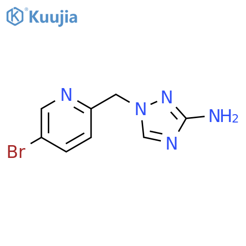 1-(5-bromopyridin-2-yl)methyl-1H-1,2,4-triazol-3-amine structure