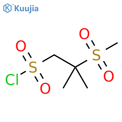 2-methanesulfonyl-2-methylpropane-1-sulfonyl chloride structure