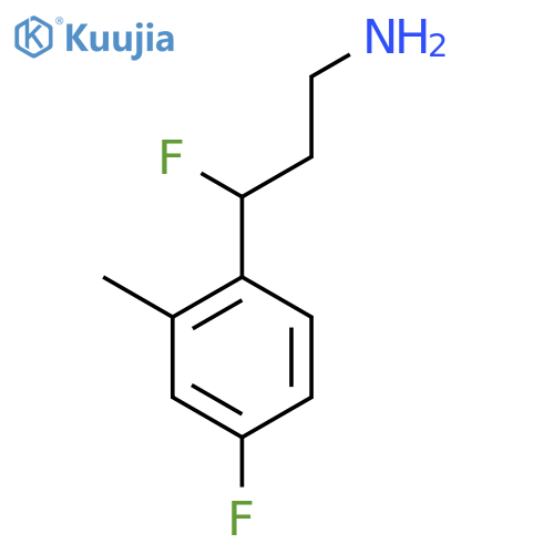 3-fluoro-3-(4-fluoro-2-methylphenyl)propan-1-amine structure
