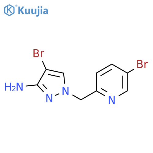 4-bromo-1-(5-bromopyridin-2-yl)methyl-1H-pyrazol-3-amine structure