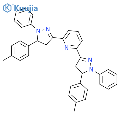 Pyridine,2,6-bis[4,5-dihydro-5-(4-methylphenyl)-1-phenyl-1H-pyrazol-3-yl]- structure