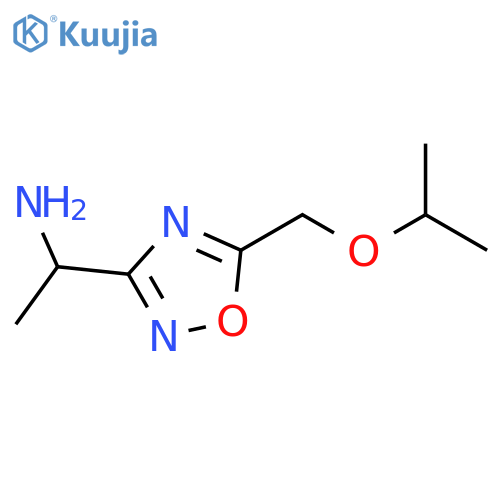 1-{5-(propan-2-yloxy)methyl-1,2,4-oxadiazol-3-yl}ethan-1-amine structure
