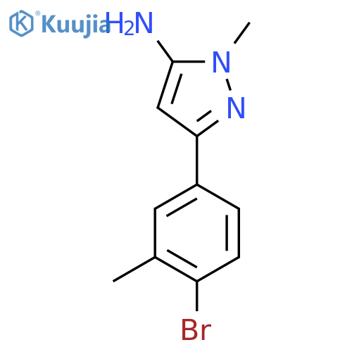 3-(4-bromo-3-methylphenyl)-1-methyl-1H-pyrazol-5-amine structure
