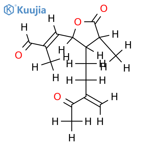(4E,6alpha,11betaH)-form-1,3-Dioxo-2,3-seco-4,10(14)-germacradien-12,6-olide structure