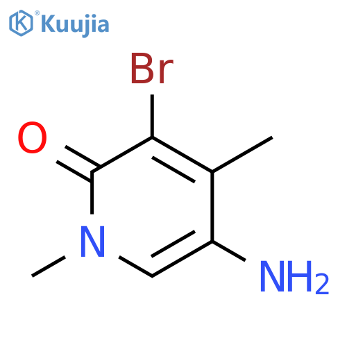 2(1H)-Pyridinone, 5-amino-3-bromo-1,4-dimethyl- structure