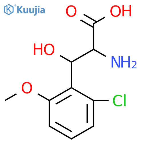 2-amino-3-(2-chloro-6-methoxyphenyl)-3-hydroxypropanoic acid structure
