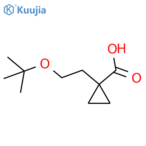 1-2-(tert-butoxy)ethylcyclopropane-1-carboxylic acid structure