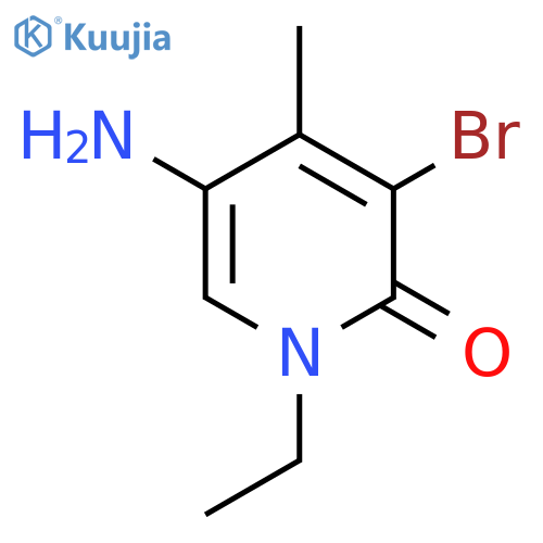 5-Amino-3-bromo-1-ethyl-4-methyl-1,2-dihydropyridin-2-one structure
