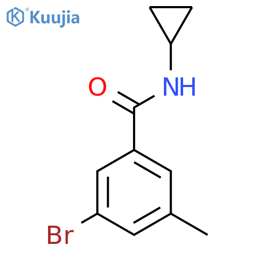 3-bromo-N-cyclopropyl-5-methylbenzamide structure