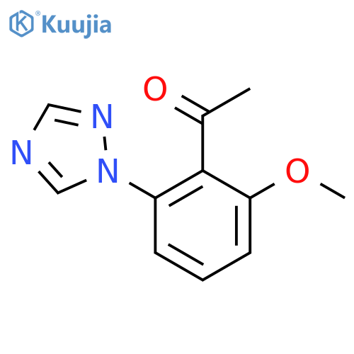 1-2-methoxy-6-(1H-1,2,4-triazol-1-yl)phenylethan-1-one structure
