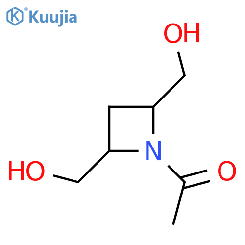 2,4-Azetidinedimethanol,1-acetyl-, trans- (9CI) structure