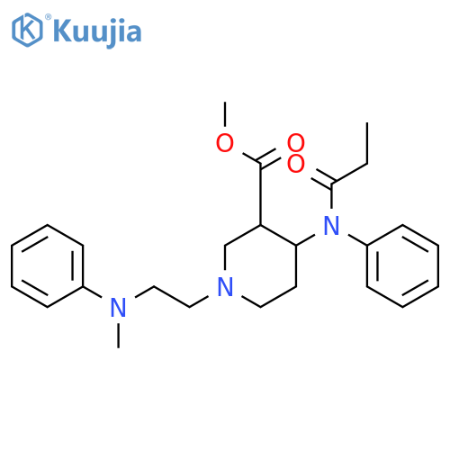3-Piperidinecarboxylicacid, 1-[2-(methylphenylamino)ethyl]-4-[(1-oxopropyl)phenylamino]-, methylester structure