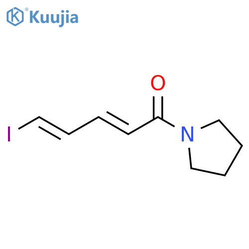 Pyrrolidine, 1-[(2E,4E)-5-iodo-1-oxo-2,4-pentadienyl]- structure