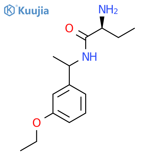 (2S)-2-amino-N-[1-(3-ethoxyphenyl)ethyl]butanamide structure