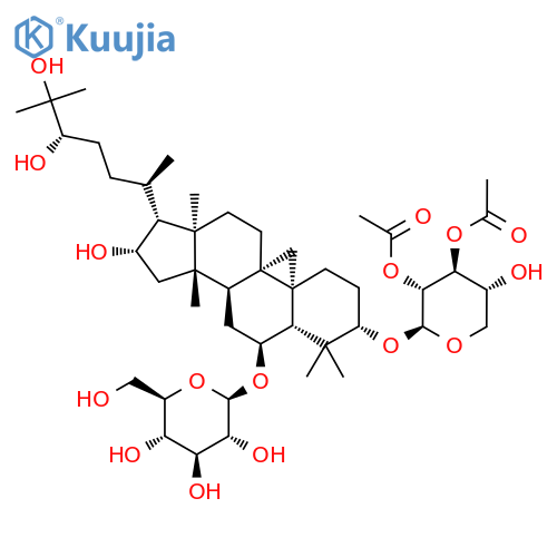 B-D-GLUCOPYRANOSIDE, (3B,6A,16B,24S)-3-[(2,3-DI-O-ACETYL-B-D-XYLOPYRANOSYL)OXY]-16,24,25-TRIHYDROXY-9,19-CYCLOLANOSTAN-6-YL structure
