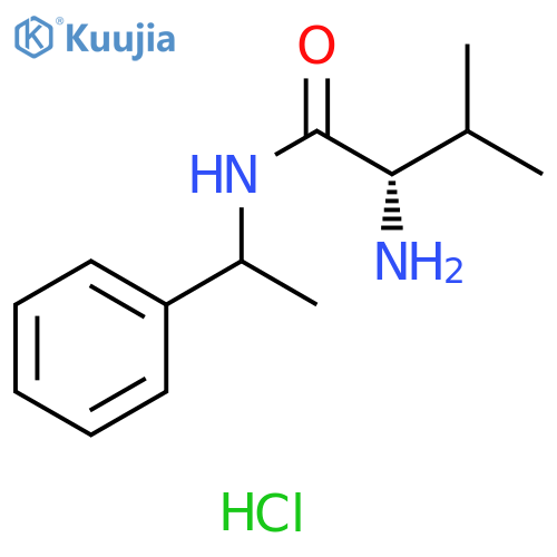 Butanamide, 2-amino-3-methyl-N-(1-phenylethyl)-, hydrochloride (1:1), (2S)- structure