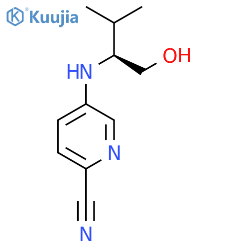 5-{(2S)-1-hydroxy-3-methylbutan-2-ylamino}pyridine-2-carbonitrile structure