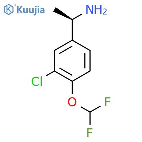 (1R)-1-3-chloro-4-(difluoromethoxy)phenylethan-1-amine structure