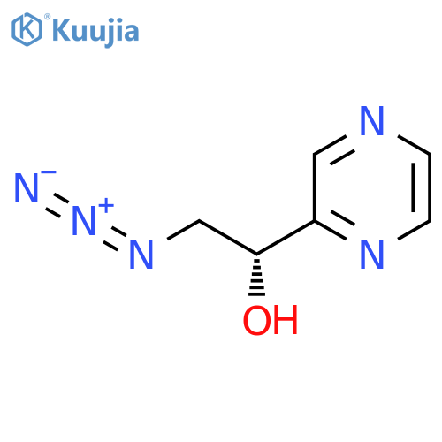 (1R)-2-azido-1-(pyrazin-2-yl)ethan-1-ol structure