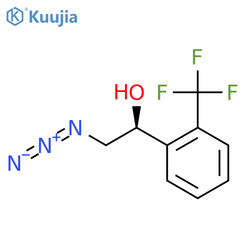 (1S)-2-azido-1-2-(trifluoromethyl)phenylethan-1-ol structure