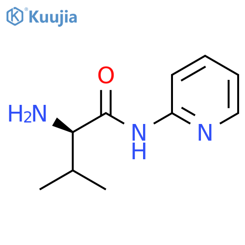 Butanamide, 2-amino-3-methyl-N-2-pyridinyl-, (2R)- structure