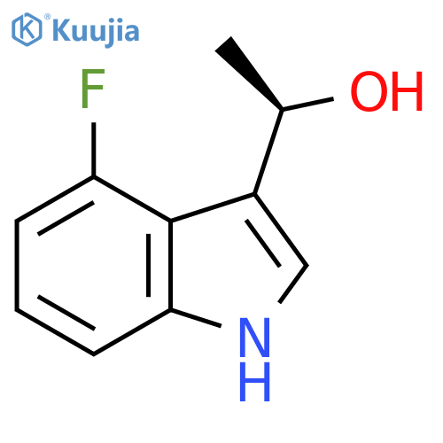 (1R)-1-(4-fluoro-1H-indol-3-yl)ethan-1-ol structure