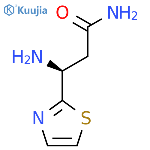 (3S)-3-amino-3-(1,3-thiazol-2-yl)propanamide structure