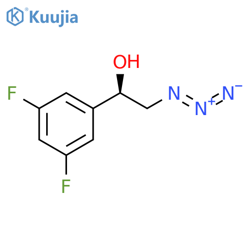(1R)-2-azido-1-(3,5-difluorophenyl)ethan-1-ol structure
