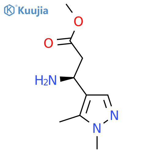methyl (3S)-3-amino-3-(1,5-dimethyl-1H-pyrazol-4-yl)propanoate structure