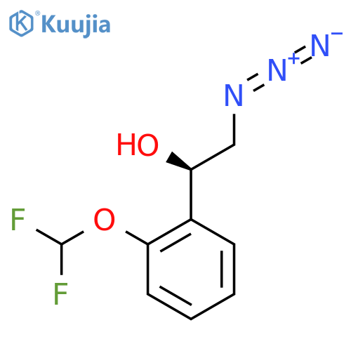 (1R)-2-azido-1-2-(difluoromethoxy)phenylethan-1-ol structure